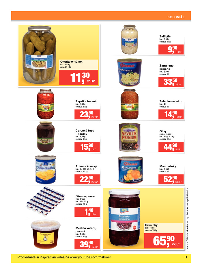 Stránka č. 11 - Akční leták Makro  Gastronomie - trvanlivé