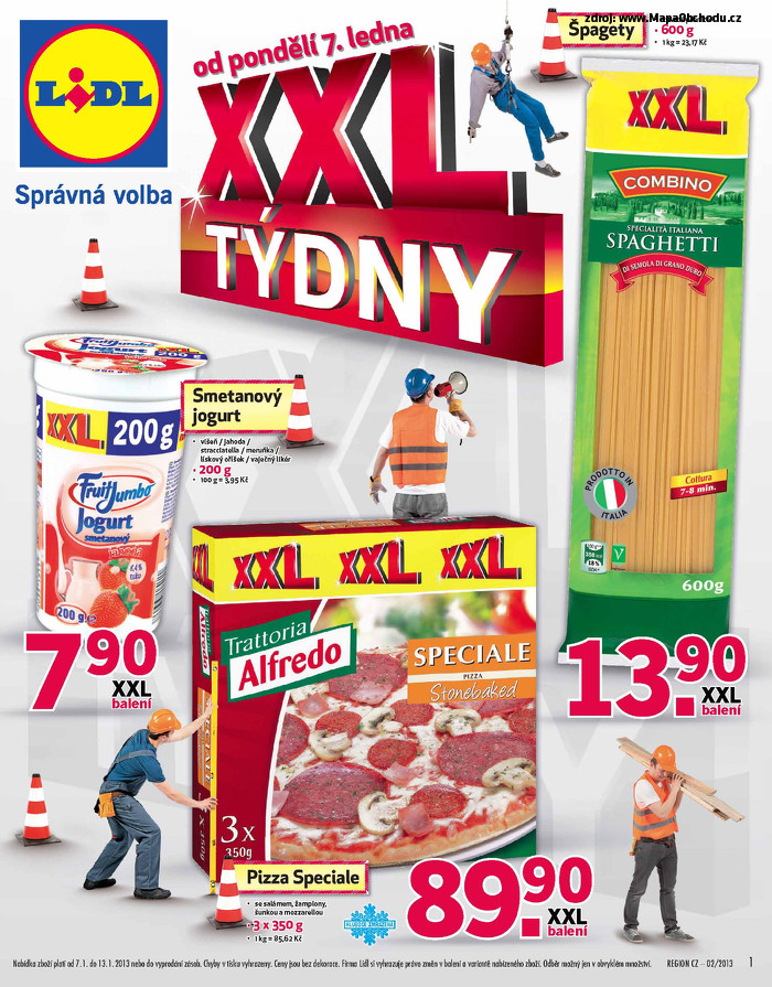 Stránka č. 1 - Akční leták Lidl  XXXL týdny