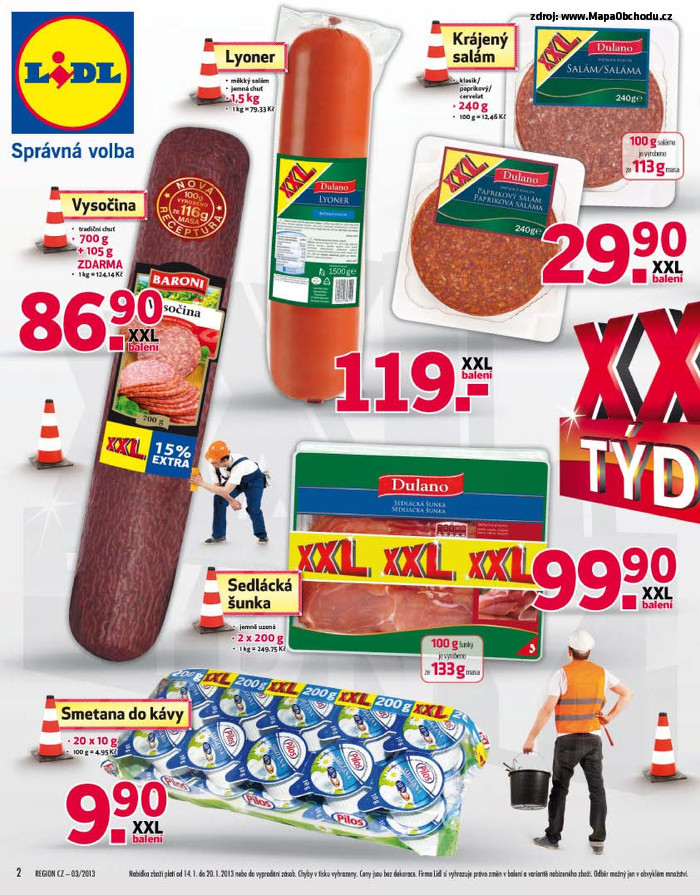 Stránka č. 2 - Akční leták Lidl XXL Týdny