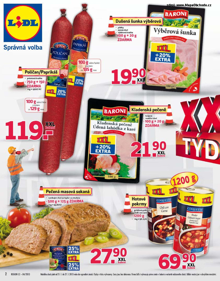 Stránka č. 2 - Akční leták Lidl  XXL Týdny