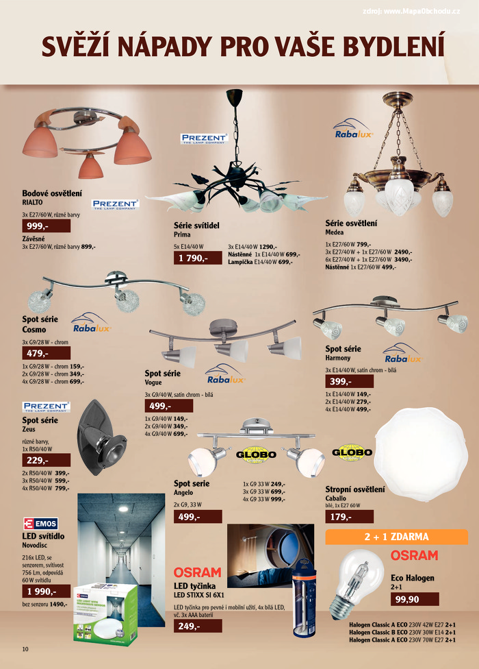 Stránka č. 10 - Akční leták Globus  Svěží nápady pro Vaše bydlení
