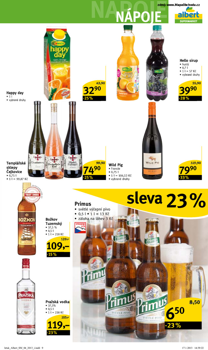 Stránka č. 9 - Akční leták Albert  Supermarket