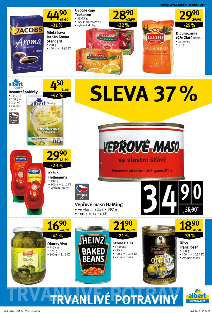 Stránka č. 8 - Akční leták Albert  Hypermarket