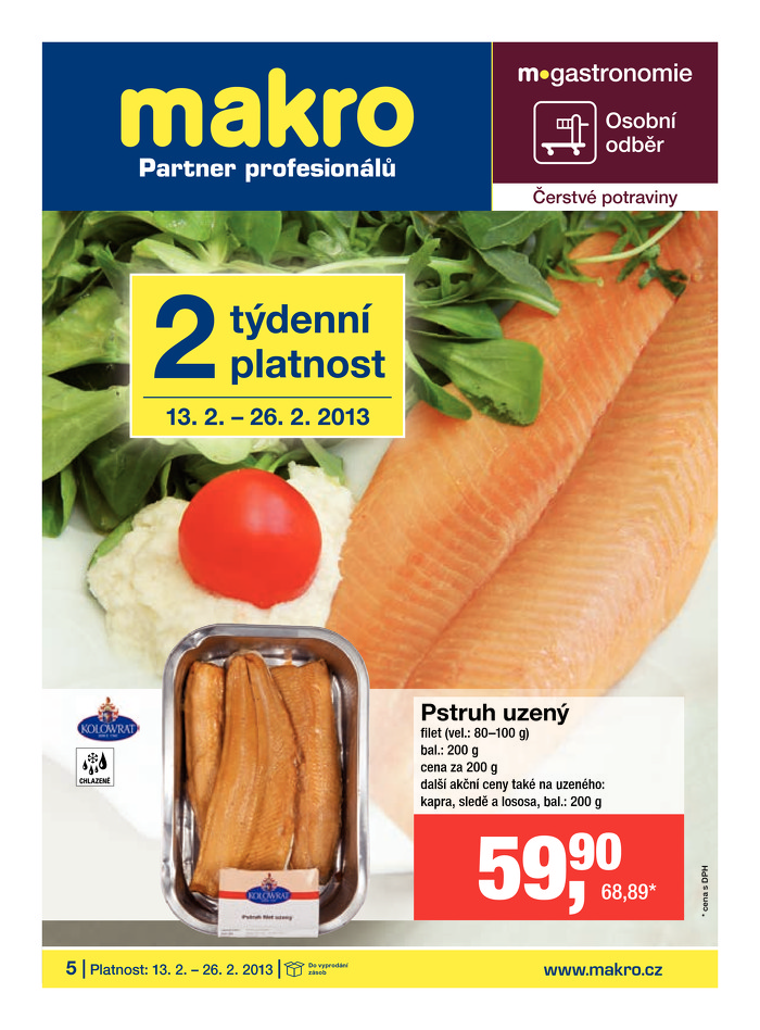 Stránka č. 1 - Akční leták Makro Gastronomie - čerstvé