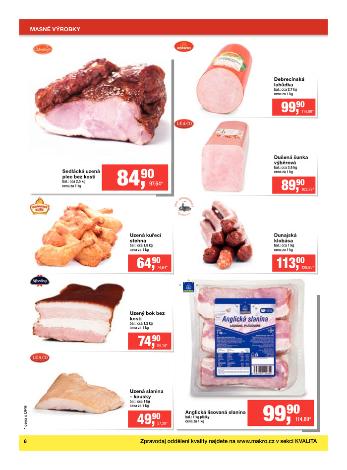 Stránka č. 8 - Akční leták Makro Gastronomie - čerstvé