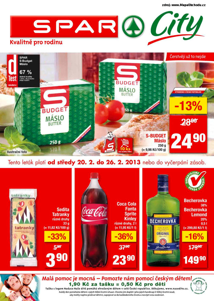 Stránka č. 1 - Akční leták Spar  City