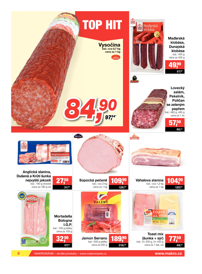 Stránka č. 6 - Akční leták Makro  Potraviny