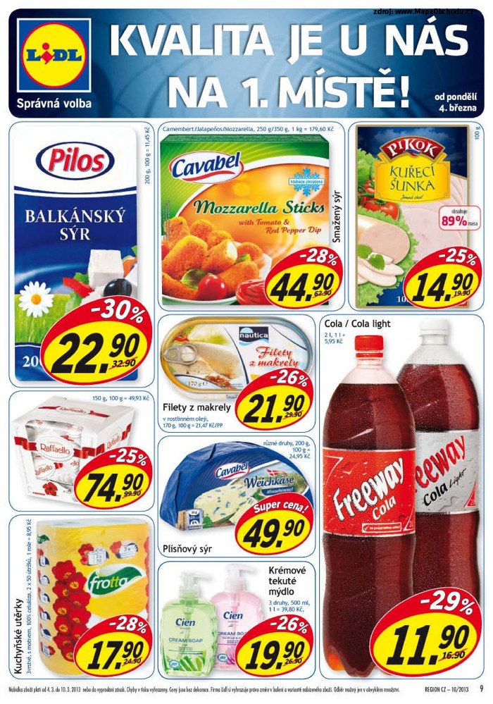 Stránka č. 9 - Akční leták Lidl  Americký týden