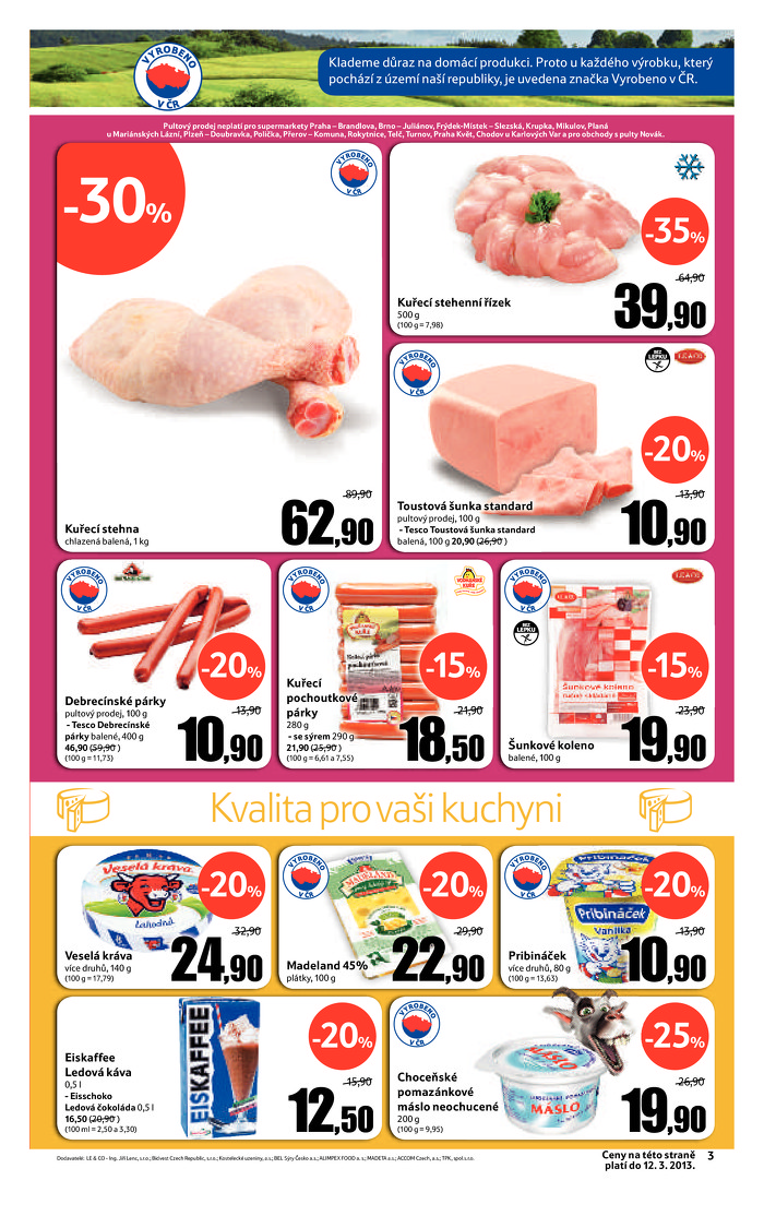 Stránka č. 3 - Akční leták Tesco  Supermarket